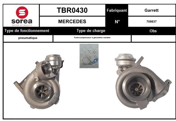 Compresor,sistem de supraalimentare TBR0430 EAI