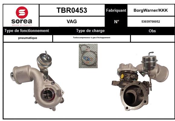 Compresor,sistem de supraalimentare TBR0453 EAI