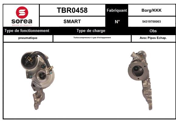 Compresor,sistem de supraalimentare TBR0458 EAI