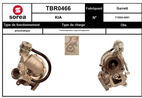 Compresor,sistem de supraalimentare TBR0466 EAI