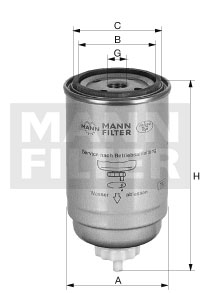Filtru combustibil WK 716/2 x MANN-FILTER