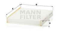 Filtru, aer habitaclu CU 16 001 MANN-FILTER