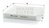 Filtru, aer habitaclu CU 2345 MANN-FILTER