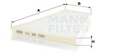 Filtru, aer habitaclu CU 25 025 MANN-FILTER