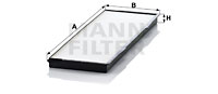 Filtru, aer habitaclu CU 37 001 MANN-FILTER