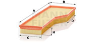 Filtru aer C 54 165 MANN-FILTER