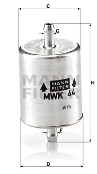 Filtru combustibil MWK 44 MANN-FILTER