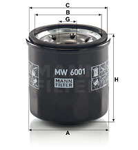 Filtru ulei MW 6001 MANN-FILTER