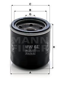 Filtru ulei MW 64 MANN-FILTER