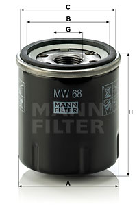 Filtru ulei MW 68 MANN-FILTER