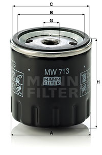 Filtru ulei MW 713 MANN-FILTER