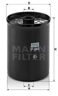Filtru combustibil P 945 x MANN-FILTER