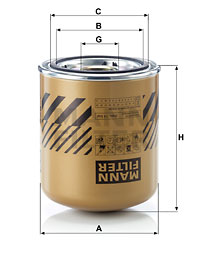 Element filtrant uscator aer, compresor TB 1396/6 x MANN-FILTER