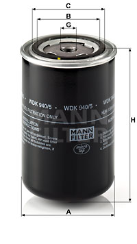 Filtru combustibil WDK 940/5 MANN-FILTER