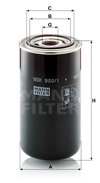 Filtru combustibil WDK 950/1 MANN-FILTER