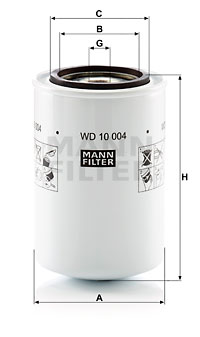 Filtru, sistem hidraulic primar WD 10 004 MANN-FILTER