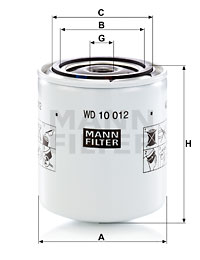 Filtru, sistem hidraulic primar WD 10 012 MANN-FILTER