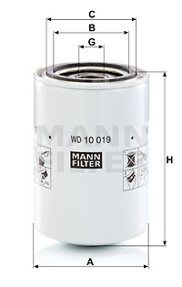 Filtru, sistem hidraulic primar WD 10 019 MANN-FILTER