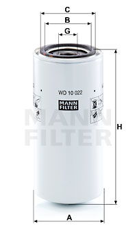 Filtru, sistem hidraulic primar WD 10 022 MANN-FILTER