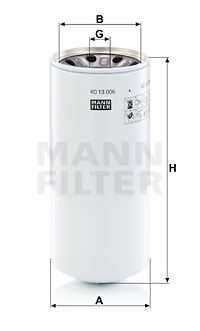 Filtru, sistem hidraulic primar WD 13 006 x MANN-FILTER