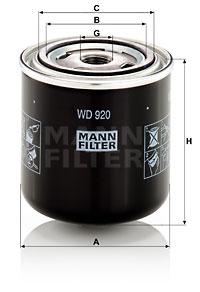 Filtru, sistem hidraulic primar WD 920 MANN-FILTER