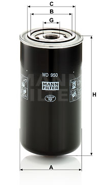 Filtru, sistem hidraulic primar WD 950 MANN-FILTER