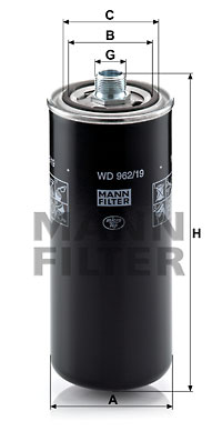 Filtru hidraulic, cutie de viteze automata WD 962/19 MANN-FILTER