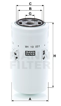 Filtru hidraulic, cutie de viteze automata WH 10 001 MANN-FILTER