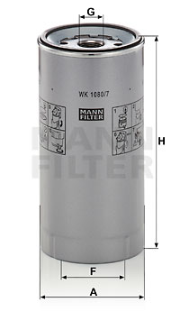 Filtru combustibil WK 1080/7 x MANN-FILTER