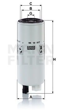 Filtru combustibil WK 10 017 x MANN-FILTER