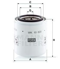 Filtru combustibil WK 10 020 MANN-FILTER