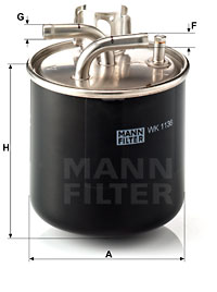 Filtru combustibil WK 1136 MANN-FILTER
