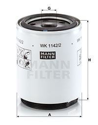 Filtru combustibil WK 1142/2 x MANN-FILTER