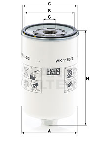 Filtru combustibil WK 1150/2 MANN-FILTER