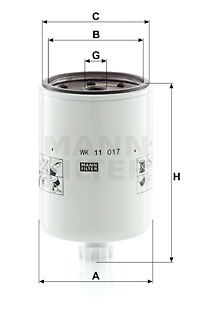 Filtru combustibil WK 11 017 MANN-FILTER