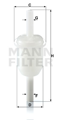 Filtru combustibil WK 31/4 (10) MANN-FILTER