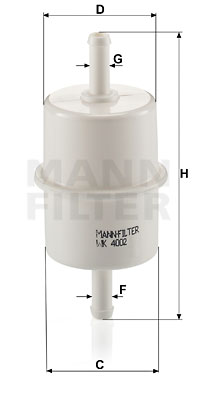 Filtru combustibil WK 4002 MANN-FILTER