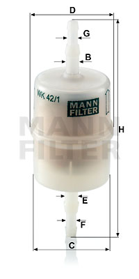 Filtru combustibil WK 42/1 MANN-FILTER