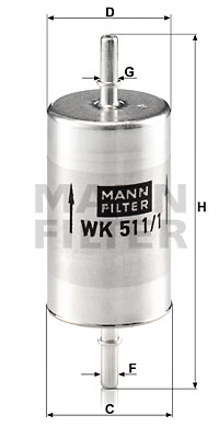 Filtru combustibil WK 511/1 MANN-FILTER