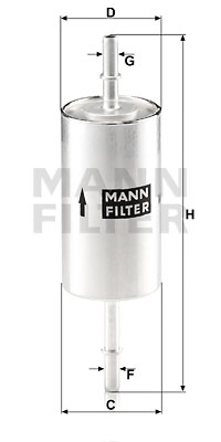 Filtru combustibil WK 512/1 MANN-FILTER