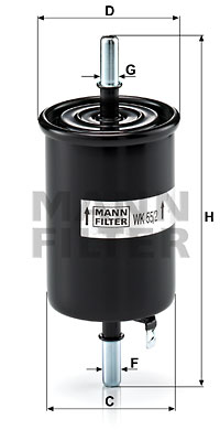 Filtru combustibil WK 55/2 MANN-FILTER
