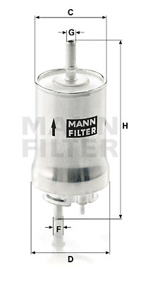 Filtru combustibil WK 59 x MANN-FILTER