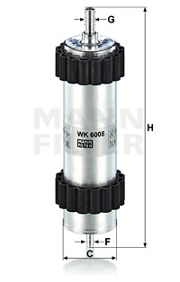 Filtru combustibil WK 6008 MANN-FILTER