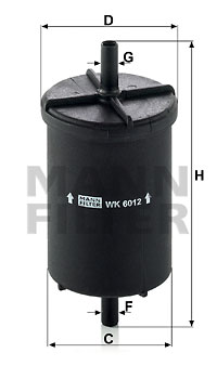 Filtru combustibil WK 6012 MANN-FILTER