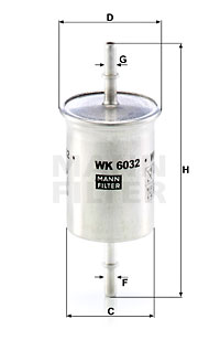 Filtru combustibil WK 6032 MANN-FILTER