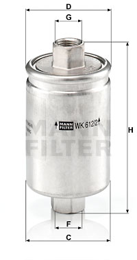 Filtru combustibil WK 612/2 MANN-FILTER