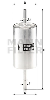 Filtru combustibil WK 614/46 MANN-FILTER