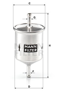 Filtru combustibil WK 66 MANN-FILTER