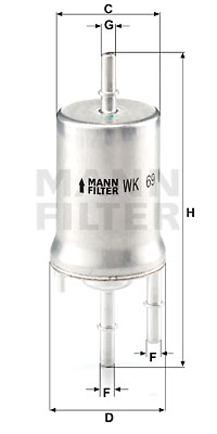 Filtru combustibil WK 69 MANN-FILTER