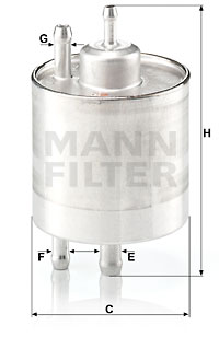 Filtru combustibil WK 711/1 MANN-FILTER